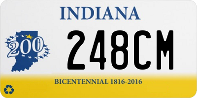 IN license plate 248CM