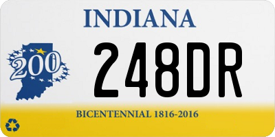 IN license plate 248DR
