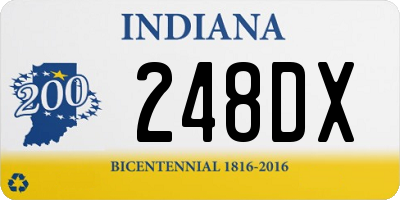 IN license plate 248DX