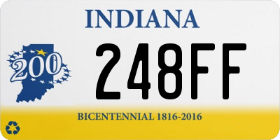 IN license plate 248FF