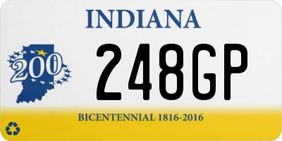 IN license plate 248GP