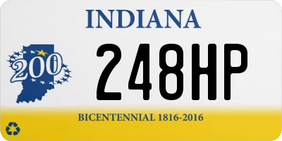 IN license plate 248HP