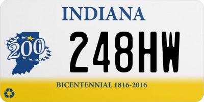 IN license plate 248HW