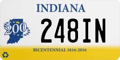 IN license plate 248IN