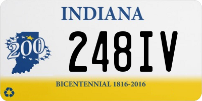 IN license plate 248IV