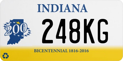 IN license plate 248KG