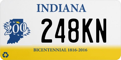 IN license plate 248KN