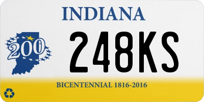 IN license plate 248KS