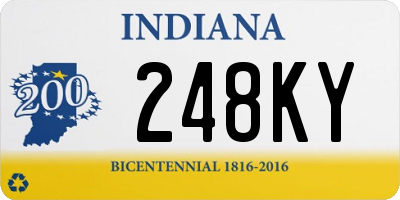 IN license plate 248KY