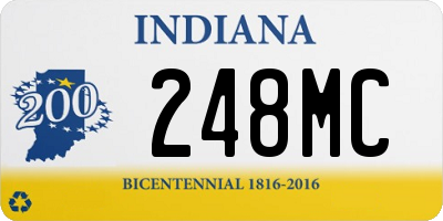 IN license plate 248MC