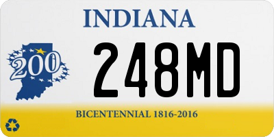 IN license plate 248MD