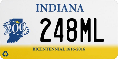 IN license plate 248ML