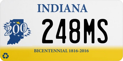 IN license plate 248MS