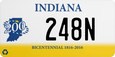 IN license plate 248N