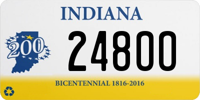 IN license plate 248OO