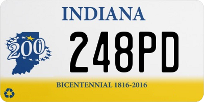 IN license plate 248PD