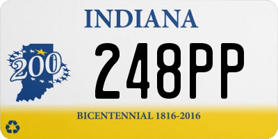 IN license plate 248PP