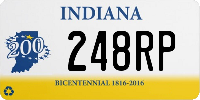 IN license plate 248RP