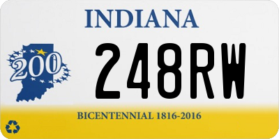 IN license plate 248RW