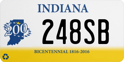 IN license plate 248SB