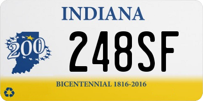 IN license plate 248SF