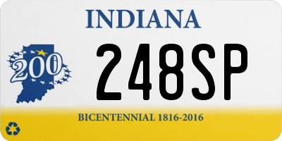 IN license plate 248SP