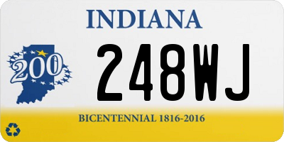 IN license plate 248WJ