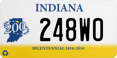 IN license plate 248WO
