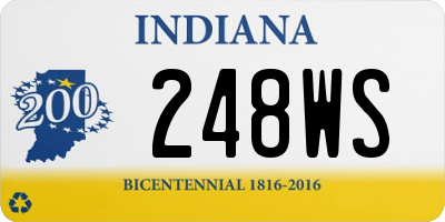 IN license plate 248WS