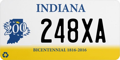 IN license plate 248XA