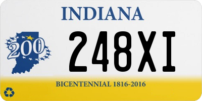 IN license plate 248XI
