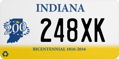 IN license plate 248XK