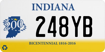 IN license plate 248YB