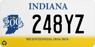 IN license plate 248YZ