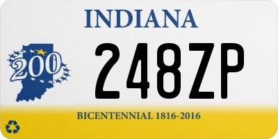 IN license plate 248ZP