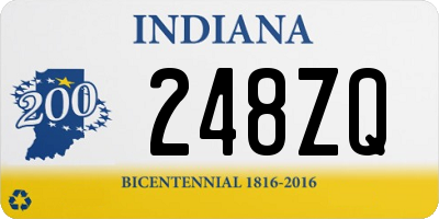 IN license plate 248ZQ