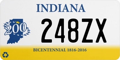 IN license plate 248ZX