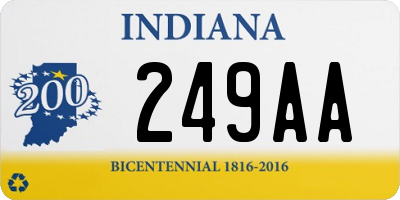 IN license plate 249AA