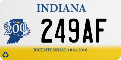 IN license plate 249AF