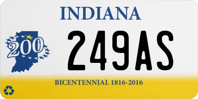 IN license plate 249AS