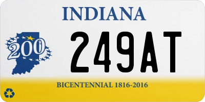 IN license plate 249AT