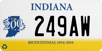 IN license plate 249AW