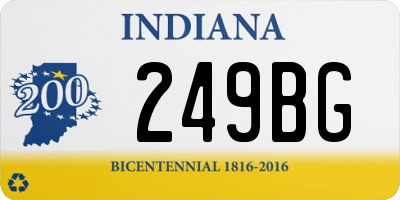 IN license plate 249BG