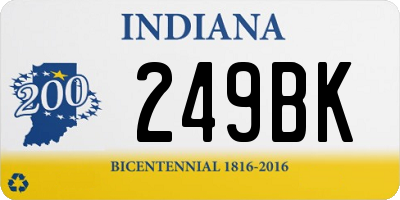 IN license plate 249BK