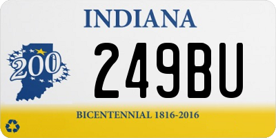 IN license plate 249BU