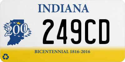 IN license plate 249CD