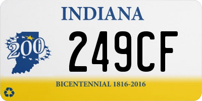 IN license plate 249CF