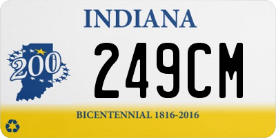 IN license plate 249CM