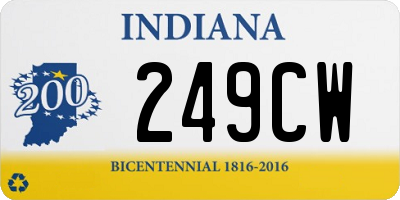 IN license plate 249CW