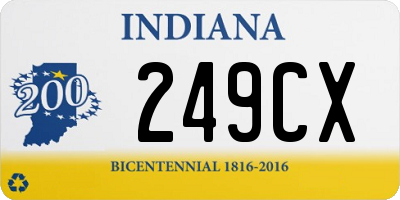 IN license plate 249CX